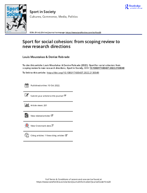 graph_publication_Sport for social cohesion: from scoping review to new research directions