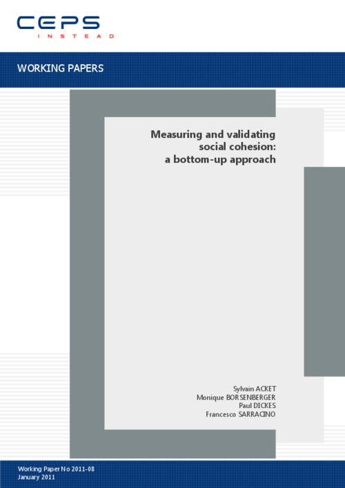 graph_publication_Measuring and validating social cohesion: A bottom-up approach