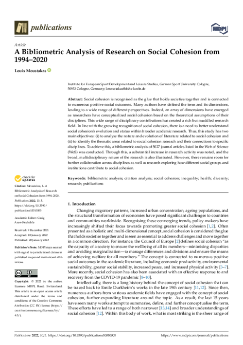 graph_publication_A Bibliometric Analysis of Research on Social Cohesion from 1994–2020