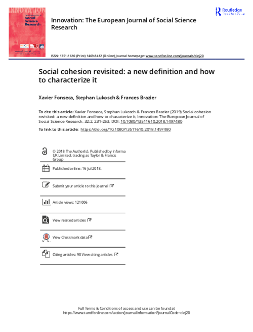 graph_publication_Social cohesion revisited: a new definition and how to characterize it