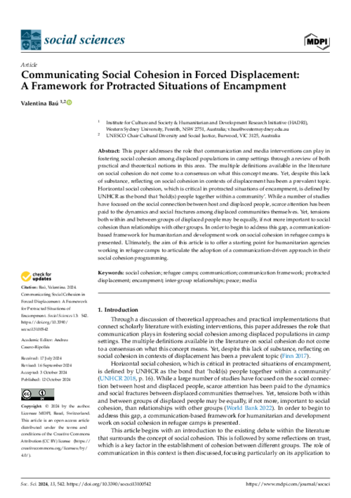 graph_publication_Communicating Social Cohesion in Forced Displacement: a framework for protracted situations of encampment