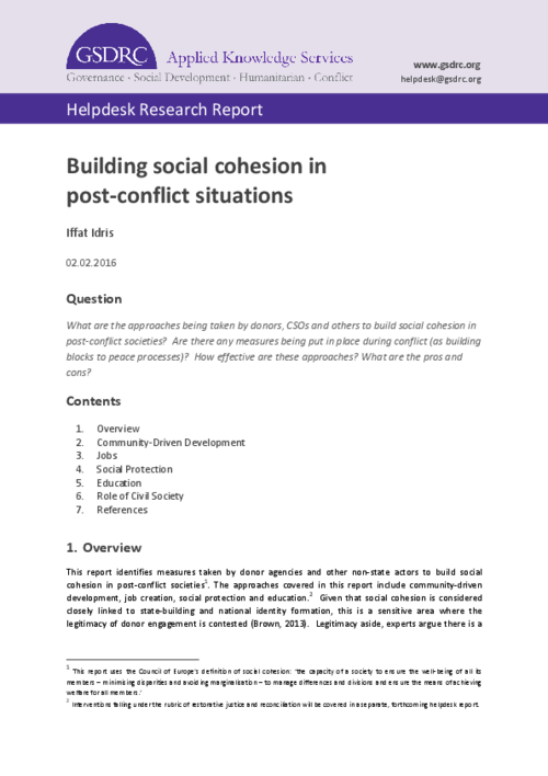 graph_publication_Building social cohesion in post-conflict situations